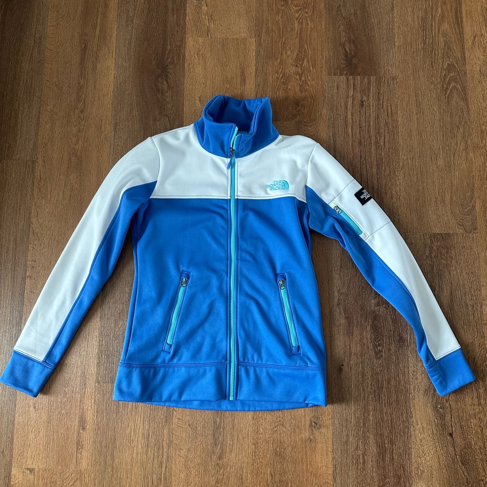 The North Face Women’s Blue and White Full-Zip Jacket